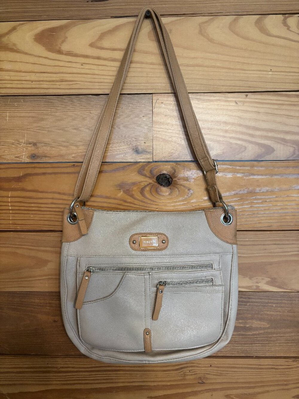 Rosseti Shoulder/Crossbody Taupe Handbag